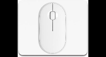 Kleine muismat 12,7 x 15,2 cm - Dikte rubber - Antislip en wasbaar - Draagbaar voor laptops en gaming - Voor thuis en op kantoor - Wit