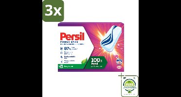3 x Persil Wasmiddel Power Bars Color 16 stuks per verpakking - Grootverpakking - Wasmiddel Tabletten - Gekleurde Was - Duurzaam Wasmiddel - Persil - Vlekkenverwijderaar