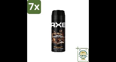 7 x Axe Deodorant Bodyspray Dark Temptation 150 ml - Grootverpakking - Axe Dark Temptation - Deodorant Bodyspray - Geurbeheersing - Donkere Chocolade - Kruiden