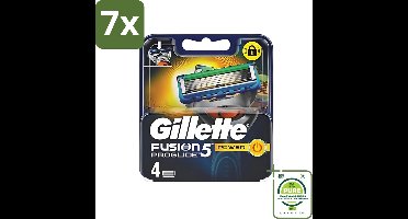 7 x Gillette - Fusion 5 ProGlide Power - Precisie en comfort - 4 Navulscheermesjes - Grootverpakking - Scheermesjes - Scheermes - Gillette Fusion - ProGlide - Scheermesjes Set