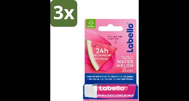 Labello Lippenbalsem Blister Watermelon Shine 4.8 gr - Bulkverpakking - 3 stuks