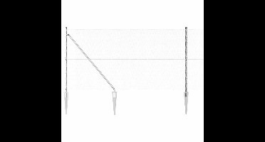 vidaXL - Hekpaal. - Zilverkleurig