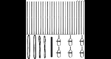 vidaXL - Hekpaal. - Grijs