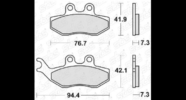 Plaquette de frein SBS pour Moto Yamaha 125 Xt X 2005 à 2010 AV Neuf