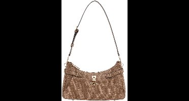 GUESS schoudertas Yesba Shoulder Bag Latte Logo Lichtbruin