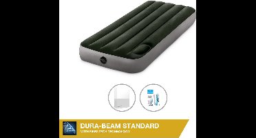 Intex Luchtbed - 1-Persoons - 76 x 191 x 25 cm - Groen - Inclusief Hoeslaken en Reparatieset