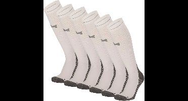 Xtreme Sockswear Compressiesokken Hardlopen - 6 Paar – Kniehoge Hardloopsokken Unisex – Klasse 1 Compressie – Multi Wit – Maat 35/38