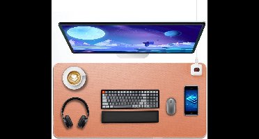 Currero Verwarmde Bureaumat - Bureau Onderleggen - Verwarmingsmat - Warmtemat - Muismat - Roze