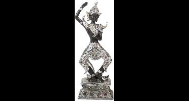 Boeddha 34 x 12 x 8,5 cm polyresin - zilver