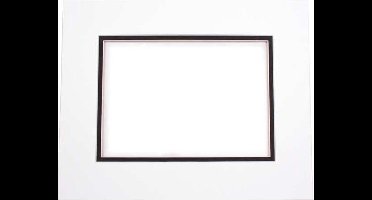 Passepartout Dubbeldik Wit/Zwart 27,9x35,6cm (10 stuks)