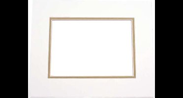 Passepartout Dubbeldik Ivoor/Olijfgroen 45,7x61cm (10 stuks)