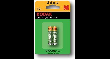 2 x AAA oplaadbare krachtige Kodak batterijen - 1000mAh