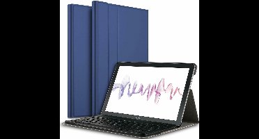 Hoes Geschikt voor Samsung Galaxy Tab A7 Hoes met Bluetooth Toetsenbord 10.4 inch - (2020/2022) - Blauw