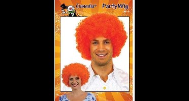 Witbaard Pruik Krullenbol Unisex Oranje One-size