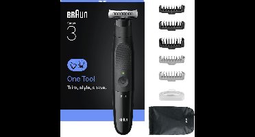 Braun All-in-One Series X XT3200 +7 Stylingtools - 4D Flex Scheerblad - Style & Scheer - Zwart