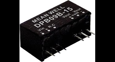 MW Mean Well DPB09C-15 DC/DC-convertermodule 300 mA 9 W Aantal uitgangen: 2 x Inhoud 1 stuk(s)