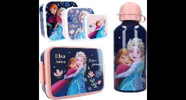 Frozen Lunchset - Drinkfles - Lunchbox - 3in1 Snackbox