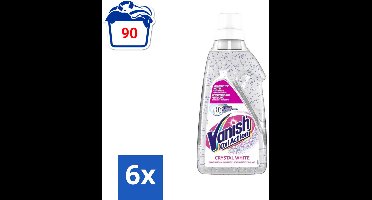 Vanish Oxi Action - Kristalwit - Vlekkenverwijderaar Gel - Zonder Bleek - Witte Was - 15 Wasbeurten - Voordeelverpakking - 6 stuks