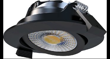 Miran inbouwspot - LED 6 Watt - 1 stuk - zwart dimbaar IP65 waterdicht CCT kleurwissel