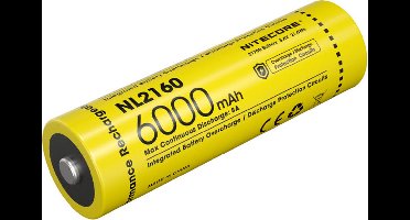 Nitecore NL2160 Oplaadbare 21700 Li-Ion batterij 6000mAh