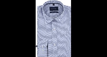 Suitable Overhemd Dotty Print Blauw - Maat 40 - Heren - Overhemden Formeel