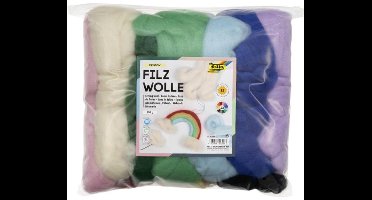 Folia knutselvilt set - Sprookjesachtige wol in 12 kleuren.