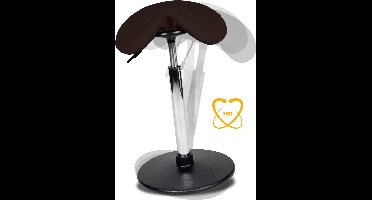 Ergonomische Balanskruk Bruin Hoog- Zithoogte 70/84cm - Wiebelkruk - Wobble - Krukje - verstelbaar - bureaukruk - werkkruk - kruk - balans