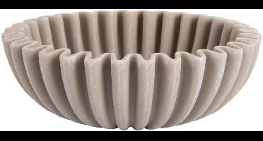Present Time Schaal Wave - Lichtgrijze - Ø20cm - Polyresin - Scandinavisch - Woonkamer