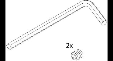 Inbusschroef paar M6x7mm tap point