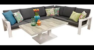Benton Lounge diningset - Wit