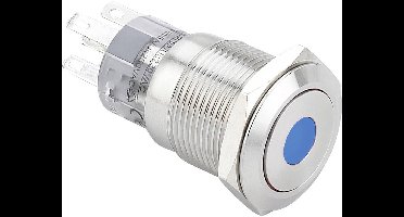 TRU COMPONENTS 701303 LAS1-AGQ11ZD, BL Vandalismebestendige drukschakelaar 250 V/AC 5 A 1x aan/aan Continu Blauw IP67 1