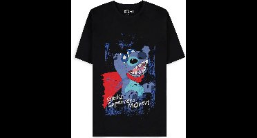 Disney Lilo & Stitch - Superhero Heren T-shirt - L - Zwart