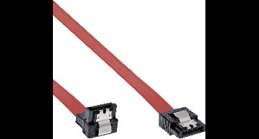 InLine® SATA verbindingskabel haaks, met veiligheidslip, 0,7m