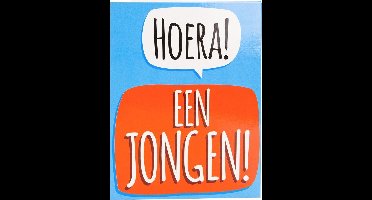 Paper Dreams Wenskaart Hoera! Een Jongen! 16 X 12,5 Cm Blauw