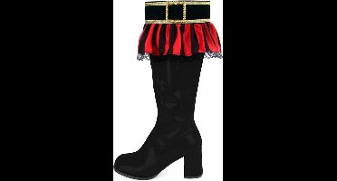 Laarskappen rood/zwart per paar