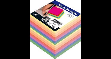 Kangaro memokubus inhoud - 9x9x9cm - 700 vel - assorti kleuren - K-6303