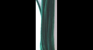 Hobby & Crafting Fun Chenille groen - 6 mm x 30 cm - 20 stuks