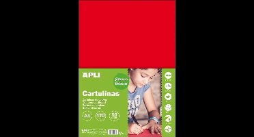 APLI Rood Karton A4 170 g/m² - 50 vel