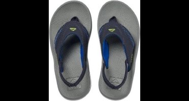 Reef Little Fanning Jongens Slippers - Navy/Lime - Maat 19.20