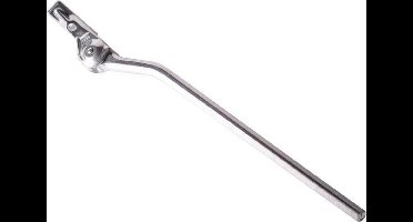 Esge Middenstandaard 28 inch - Smalle plaat - Verstelbaar - Aluminium - Zilver - Voor fietsen