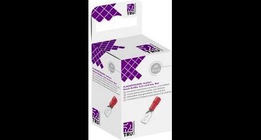 TRU COMPONENTS T1904C044 Assortiment platte stekkers Insteekbreedte: 2.80 mm Insteekdikte: 0.80 mm 180 ° Deels geïsolee