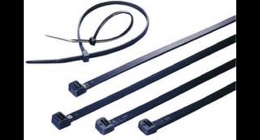 TRU COMPONENTS 1592893 TC-CVR200LW203 Kabelbinder 200 mm 7.6 mm Zwart UV-bestendig 100 stuk(s)