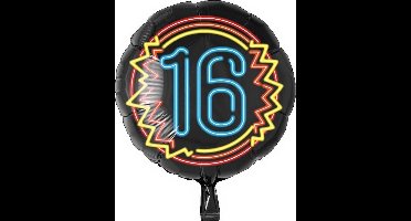 Paperdreams - Neon Folieballon - 16 Jaar