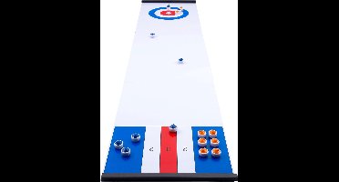 Curling / Shuffleboard Set Driedelig – Inclusief 16 Pucks in Twee Kleuren, Magnetische Verbinding & Spelregels – Indoor & Outdoor Gezelschapsspel – Longfield Games