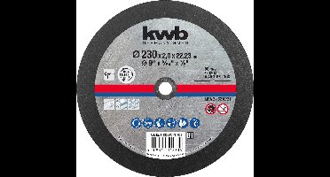kwb metaaldoorslijpschijf 230 x 1,9 mm dun, boring 22,23 mm voor haakse slijpmachines, geschikt voor roestvrij staal