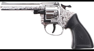 Speelgoed Revolver/Pistool Ringo - voor 8 schoten plaffers - 20 cm - accessoires - wapens