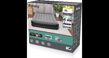 Opblaasbaar bed - BESTWAY - 2-zits matras - 203 x 152 x 36 cm - Geïntegreerde elektrische pomp