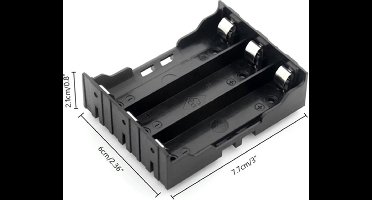 Batterijhouder 3.7V 3x 18650 voor PCB montage
