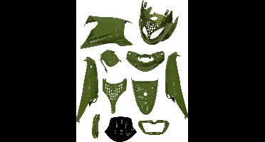 Plaatset 11-delig Edge voor Aprilia SR van bouwjaar 1997 tot 2004 - districtgroen