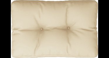 vidaXL - Palletkussen - 60x40x12 - cm - stof - beige
